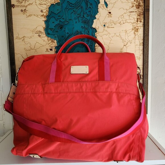 Kate Spade nylon/canvas/leather travel cross body bag - Picture 3 of 16